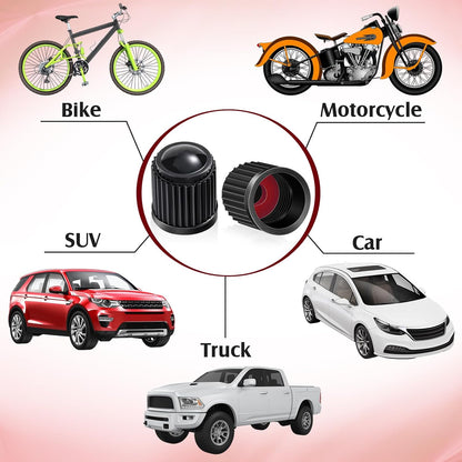 20 Pcs Tire Valve Stem Caps Car Tire Caps Plastic Universal Black Valve Stem Covers for Bike Bicycle Cars SUV Trucks Motorcycles (Black)